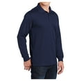 thumbnail image 4 of Yellow Rooster Men's Long Sleeve Micropique Sport-Wick Polo Shirt True Navy L, 4 of 8