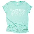 thumbnail image 2 of Women's Floral Tee Wildflower Graphic T Shirt Summer Flower Casual Loose Top Crew Neck Short Sleeve Shirts Tees (Mint-X Large), 2 of 7