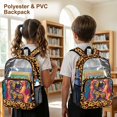 thumbnail image 4 of SEANATIVE Clear School Bag for Kids Elementary School Backpack for Women Men Transparent Bookbag Teens Girls Boys Daypack with Front Zipper Pocket, Cartoon Leopard Print, 4 of 7