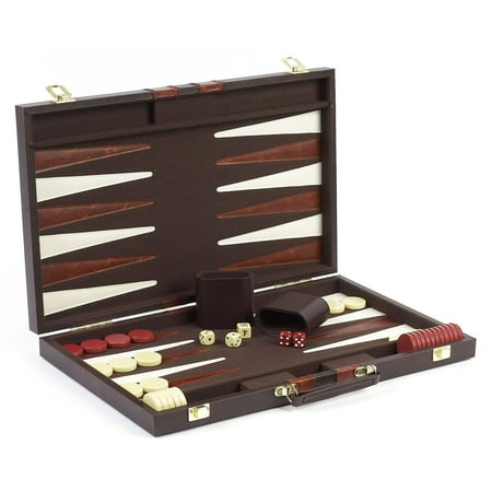 - Cambor Games Elite 18 Inch Backgammon Set - Brown