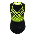 thumbnail image 3 of YUUMIN Gymnastics Leotard for Girls Figure Skating Bodysuit Rhythmic Latin Jazz Dance Jumpsuit Tank Unitards Fluorescent Green 16, 3 of 6