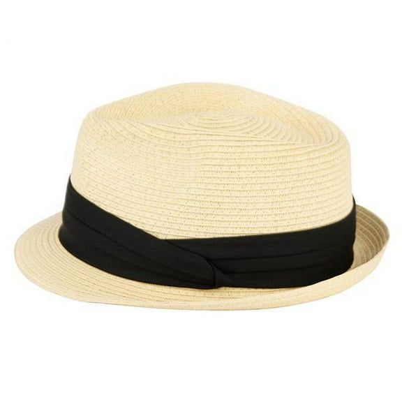Natural Paper Straw Fedora Hat