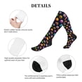 thumbnail image 5 of Lsque Lovely Planet Pattern Sport Compression Socks for Men & Women 15-20 mmHg Knee High Nurse Pregnant Running Medical and Travel Athletic, 5 of 6