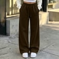 thumbnail image 2 of Yutgune Minimalist Women's Wide Leg Sweatpants High Waist Drawstring Womens Sweatpants Basic Loungewear, 2 of 9