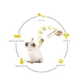 thumbnail image 3 of Divertido palo para gato que rebota divertido palo para gato interactivo entretenimiento interactivo juguete para gato con plumas que rebota (amarillo) oso de fresa Electrónica, 3 of 5