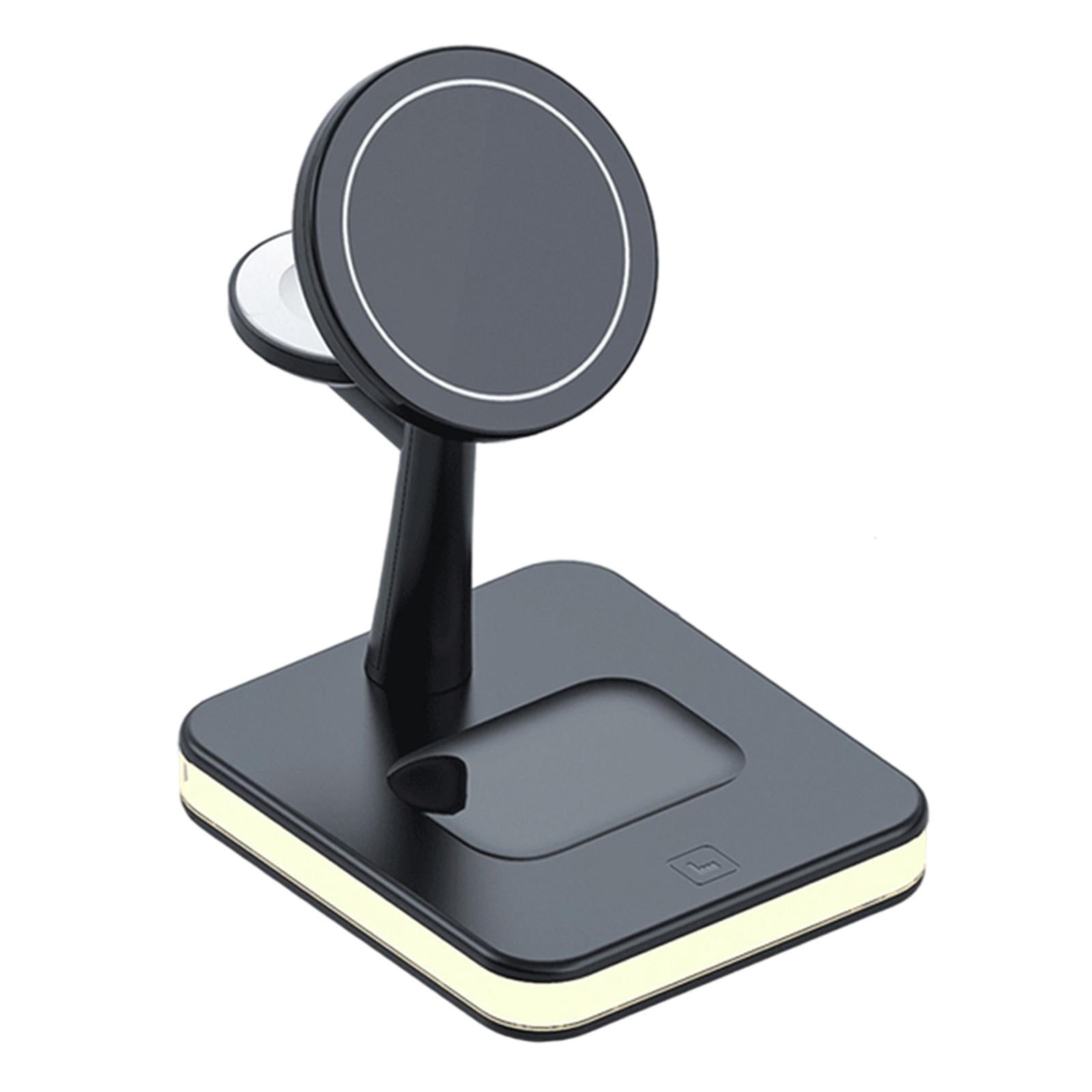 TAITUS Cargador Inalámbrico Rápido De 60W, Compatible Con Todos Los Móviles Con Carga Inductiva, Delgado De 6 Mm, Carga A Través De Fundas De Hasta 6 Mm, Indicador LED, Color Negro