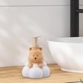 thumbnail image 1 of Dispensador de jabón de espuma líquida vacío, botella con bomba de espuma en forma de dibujos animados a prueba de fugas, fácil llenado para regalo de 250ml Castaño claro Macarena Dispensador de jabón en espuma, 1 of 8