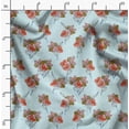 thumbnail image 2 of Soimoi Poly Canvas Blue Fabric By the Yard - 56 Inch Wide - Watercolor Flower Floral Print Material - Artistic and Vibrant Patterns for Fashion and Crafts Printed Fabric, 2 of 6