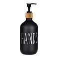 thumbnail image 2 of Dispensador de jabón líquido 500ml Contenedor de líquido Dispensador de ducha Botella de líquido para manos negras, 2 of 9