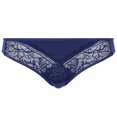 thumbnail image 1 of FEMILET calzoncillos de mujer - Toque floral, encaje floral, material de malla opaco Azul oscuro M (Medium), 1 of 3