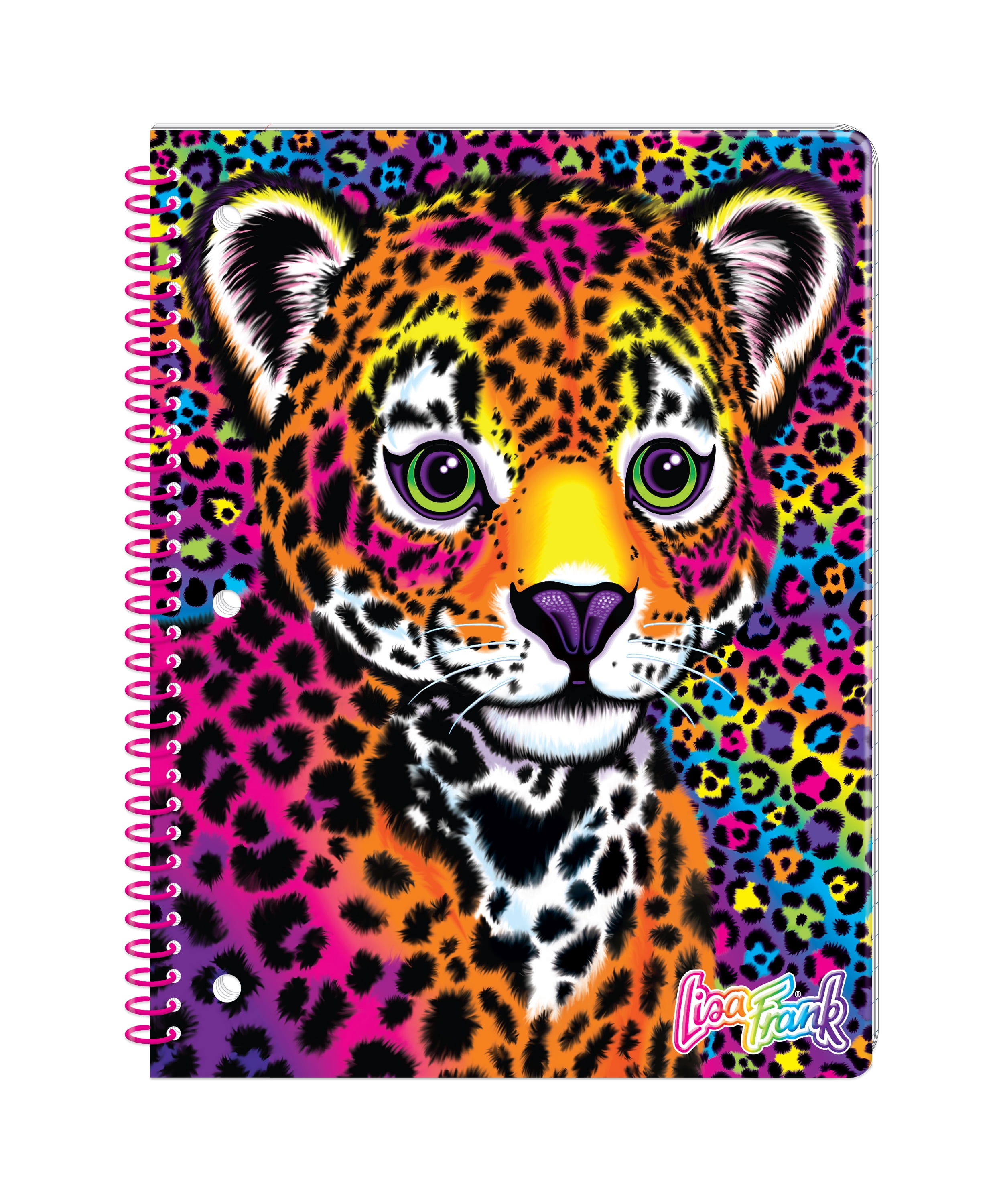 Lisa Frank Spiral 1 Subject Notebook Tiger Cub 10.5-8 Inches Wide Ruled 