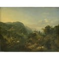 thumbnail image 3 of Jan Griffier 18x15 Black Modern Framed Museum Art Print Titled - River View (1680 - 1700), 3 of 5