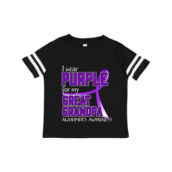 Inktastic I Wear Purple for My Great Grandpa- Alzheimers Awareness Boys or Girls Toddler T-Shirt