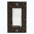 thumbnail image 1 of Metal Light Switch Wall Plate Outlet Cover (Coffee Espresso Mocha Bean Black Pattern - Single Rocker), 1 of 2