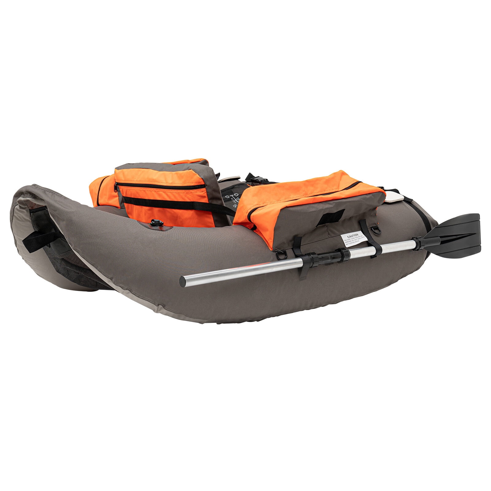 ToppiJoy Portable Boat Raft, Inflatable Touring Kayak for Adults, Sport Tender Fishing Dinghy Boat with Panels Paddles and Air Pump(Gray)