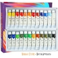 thumbnail image 4 of Glokers Premium Acrylic Paint Set, 24 Color Craft Paint Tubes, 10 Paintbrushes, 2 Canvases and 1 Paint Palette, 4 of 6