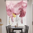 thumbnail image 3 of Pink Mountain Balloon Curtains for Living Room/French Door, Misty Forest Nature Woodland Pine Tree Landscape Tie Up Curtains 63 Inch Length Energy Saving Kitchen Curtains Shades for Windows 42"x63", 3 of 8