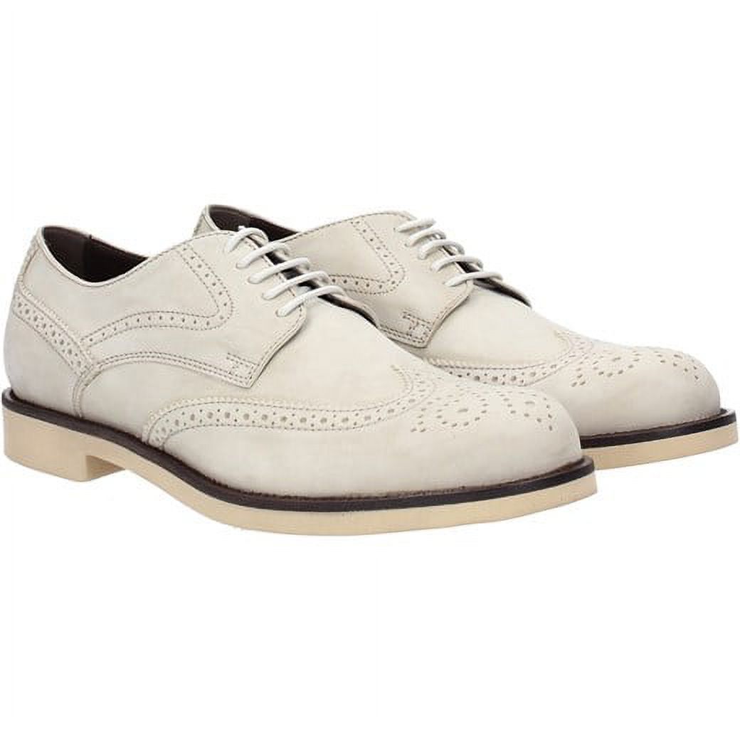 Tod's Men's Allacciato Natural Off White Suede Shoes Wingtip Lace Up Shoes (ARGILLA, 11.5 UK / 12.5 US) - image 3 of 3