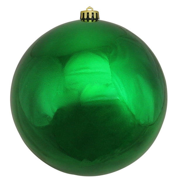 Northlight 8" Shatterproof Shiny Sized Christmas Ball Ornament Green Christmas Ornaments Balls