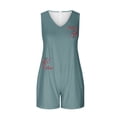 thumbnail image 5 of Puntoco Pantalones cortos deportivos para mujer Mono corto sin mangas estampado de moda de verano para mujer, 5 of 5