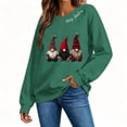 thumbnail image 6 of SimpleJoyi Womens Christmas Gnome Print Crewneck Long Sleeve Loose Fit Sweatshirt Top, 6 of 8