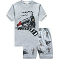 thumbnail image 5 of FEDPOP Toddler Boys Short Sleeve Pajamas Train Truck Summer Pajama 5T, 5 of 8
