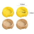 thumbnail image 2 of Cat Bowl Dog Bowl Plastic Cat Pet Bowl Cat Drinking Bowl, 4 Pack Light coffee color*2+Yellow*2, 2 of 5