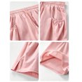 thumbnail image 5 of IUYRTFE Women Solid Color Drawstring Waist Shorts with Pockets Casual Loose Summer Bottoms, 5 of 7