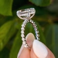thumbnail image 4 of solitaire jewels 2.75CT Oval Moissanite Hidden Halo Engagement Ring For Women, 14K Rose Gold, 4 of 6
