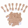 thumbnail image 3 of 500Pcs Quadrate Blank Brown Paper Price Tag Labels Jewelry Display Cards Labels Ring Sticker Hangtags 6x1.2cm, 3 of 7