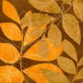 thumbnail image 2 of Emery, Kristin 12x12 Black Ornate Wood Framed with Double Matting Museum Art Print Titled - Orange Leaves II, 2 of 4