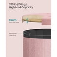 thumbnail image 2 of SONGMICS Mazie Collection - Round Storage Ottoman, Folding Footrest Stool with Removable Lid, Easy Assembly, Teddy Fleece Vanity Stool for Bedroom, Living Room, Entryway, Jelly Pink, 2 of 6