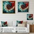 thumbnail image 3 of Designart "Majestic Motion Spiral In Red And Blue II" Abstract Spirals Picture Framed Wall Art Living Room, 3 of 5