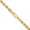 thumbnail image 4 of Diamond2Deal 10K Yellow Gold 3.75mm Diamond-Cut Rope Chain Necklace for Men 24", 4 of 6