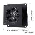 thumbnail image 4 of 6" Wall Mounted Exhaust Fan,205 CFM Quiet Bathroom Ventilation Fan with Easy Installation for Home,Garage,and Laundry Room Air Circulation, 4 of 9