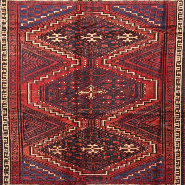 Ahgly Company Tapis d'Intérieur Lavables en Machine, Carrés Traditionnels de la Région Brune de Sienne, 5' Carré