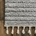 thumbnail image 5 of nuLOOM Risette Geometric Shag Tassel Area Rug, 3' x 5', Light Grey, 5 of 9