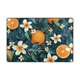 thumbnail image 2 of Orange Flowers Leaves Area Rug Washable 72 x 48 Floor Carpet Mat Non Slip for Bedroom Living Room Kids Room Home Decor, 2 of 7