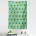 thumbnail image 1 of Pineapple Tapestry, Hipster and Pineapples Tropic Fruits Design with Triangles, Fabric Wall Hanging Decor for Bedroom Living Room Dorm, 5 Sizes, Turquoise Ginger Green, by Ambesonne, 1 of 1