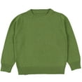 thumbnail image 1 of Gibobby ropa Niñas blusas básico de Color sólido para niños pequeños y niñas, suéter de punto para niñas, de algodón, capa Base de caramelo de punto （Verde， 3-4Años ), 1 of 5