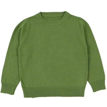 

Follure Toddler Kids Little Girl Boys Solid Color Basic Pullover Knit Sweater Girls Sweater Cotton Pullover Knit Candy Base Layer Mauve Long Sleeve Shirt Kids Apparel for Girls
