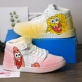 thumbnail image 3 of Tire hacia atrás 2023 otoño e invierno nuevo estilo modificado Bob Esponja graffiti zapatillas de deporte para hombres nicho diseño original zapatillas deportivas para mujeres, 3 of 5