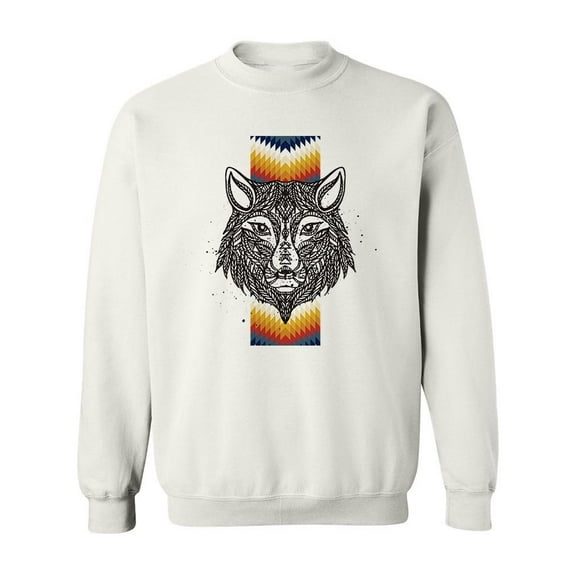 Wolf Ethnic Totem Sweatshirt Men -Image by Shutterstock, Male XX-Large
