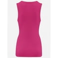 thumbnail image 3 of Women's Ribbed Sleeveless Crew Neck Summer Top Casual Basic Strap Tank Top, 3 of 5