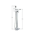 thumbnail image 7 of Matte Black Bathroom Standing Bathtub Faucet Tub Waterfall Spout Plastic Hand Shower Floor Stand Bath Tub Hot Cold Mixer Tap, 7 of 7