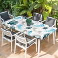 thumbnail image 2 of Jellyfish Coral Coastal Table Cloths for 3 Foot Rectangle Tables, Nautical Summer Beach Ocean Sea Patio Waterproof Elastic Fitted Tablecloths, Washable Rectangular Table Cover for Camping, 2 of 8