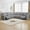 Gray, variant on Power Reclining Sectional Recliner With Wireless Charging, Faux Fur Reclining Sectional Couch Sofa Electric Sectional Recliner USB Port, Cup Holder, Storage Console For Living Room