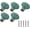 Green, variant on Minzimin Ceramic Knobs 5 Pack Flower Drawer Pulls Vintage Cabinet Knobs - Antique Dresser Pulls with Screws for Closet Drawer Cupboard Cabinet and DIY Home