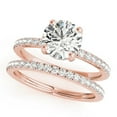thumbnail image 1 of 2.75 Ct Wonderful Round Natural Moissanite Diamond Engagement Ring Set for Women Solid 14K Rose Gold, 1 of 4