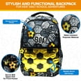 thumbnail image 3 of Mochila decorativa metálica para niños temática de fútbol 42 cm con 3 compartimentos, 3 of 6